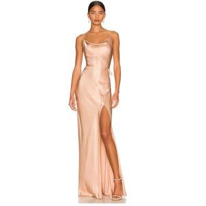 Shona Joy  I  LA LUNE BIAS COWL MAXI DRESS - Color: DESERT ROSE